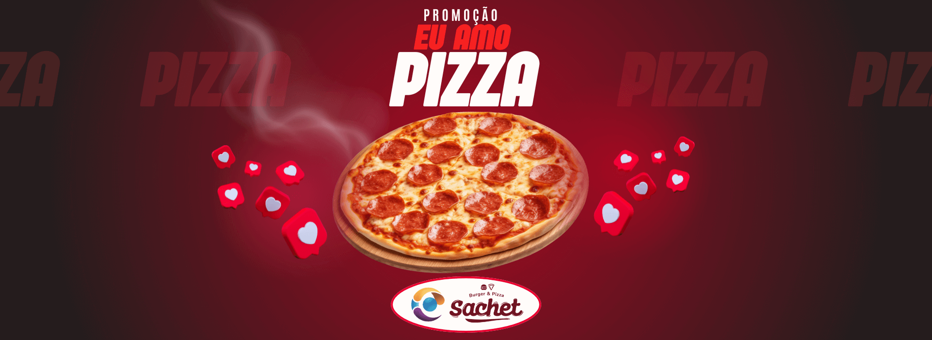 Post do Instagram promoção Dia da Pizza 10 de julho Moderno Vermelho (1920 x 700 px) (1)